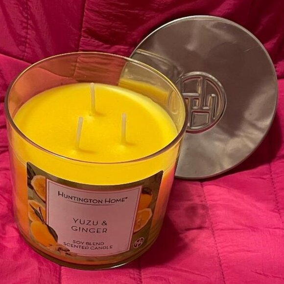 ~ BRAND NEW 3 WICK ~ YUZU & GINGER SCENTED CANDLE ~ SOY BLEND - Picture 6 of 6